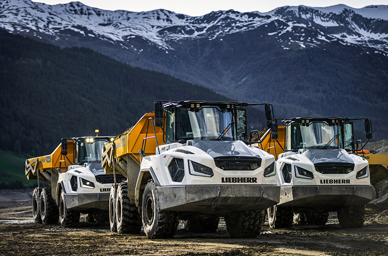 Liebherr articulated dump trucks involved in major project at Lake Reschen
